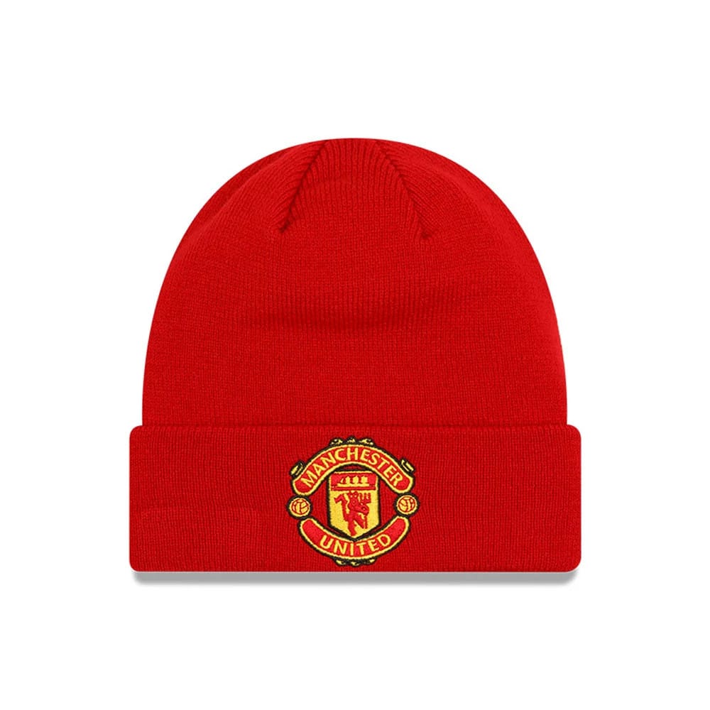 Manchester United FC Red Cuff Knit Beanie Hat-klyvox