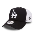 LA Dodgers Clean Black A-Frame Trucker Cap-klyvox