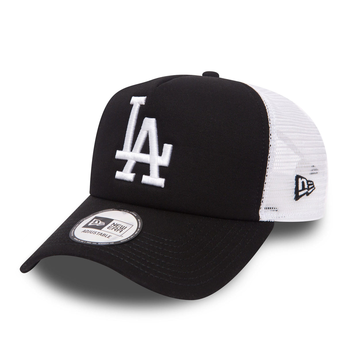LA Dodgers Clean Black A-Frame Trucker Cap-klyvox
