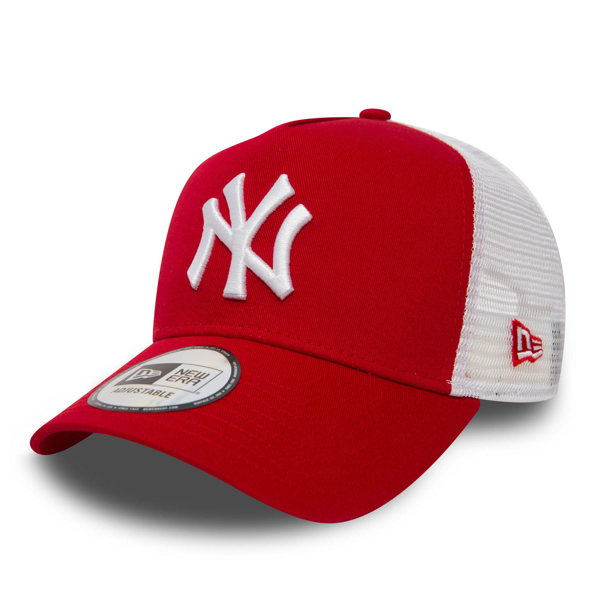 New York Yankees Clean Red A-Frame Trucker Cap-klyvox