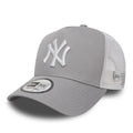 New York Yankees Clean Grey A-Frame Trucker Cap-klyvox