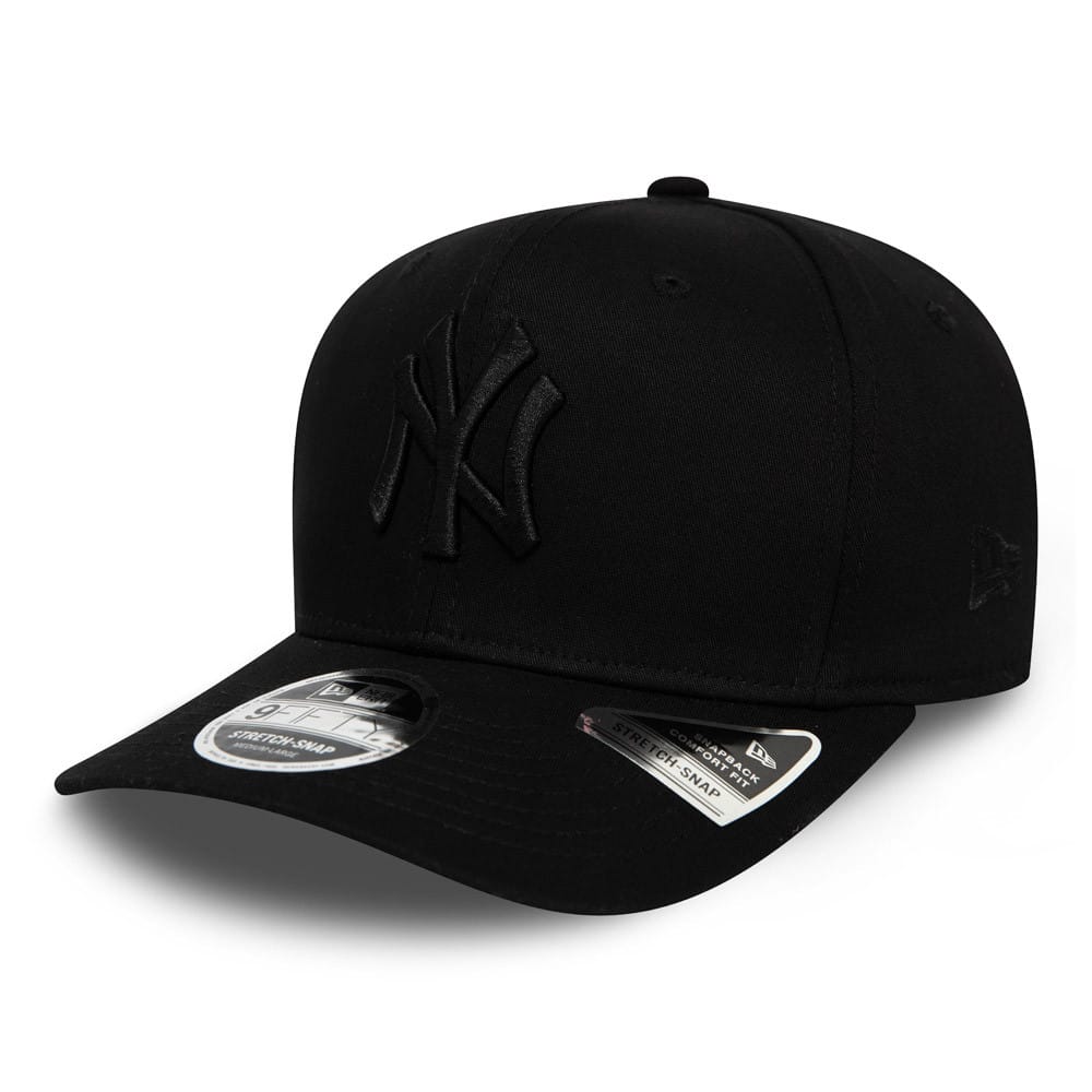 New York Yankees Tonal Black 9FIFTY Stretch Snap Cap-klyvox