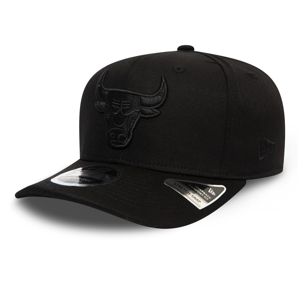 Chicago Bulls Tonal Black 9FIFTY Stretch Snap Cap-klyvox