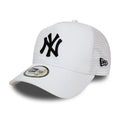 New York Yankees White A-Frame Trucker Cap-klyvox