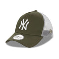 New York Yankees Khaki A-Frame Trucker Cap-klyvox