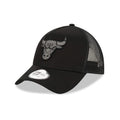 Chicago Bulls Tonal Black A-Frame Trucker Cap-klyvox