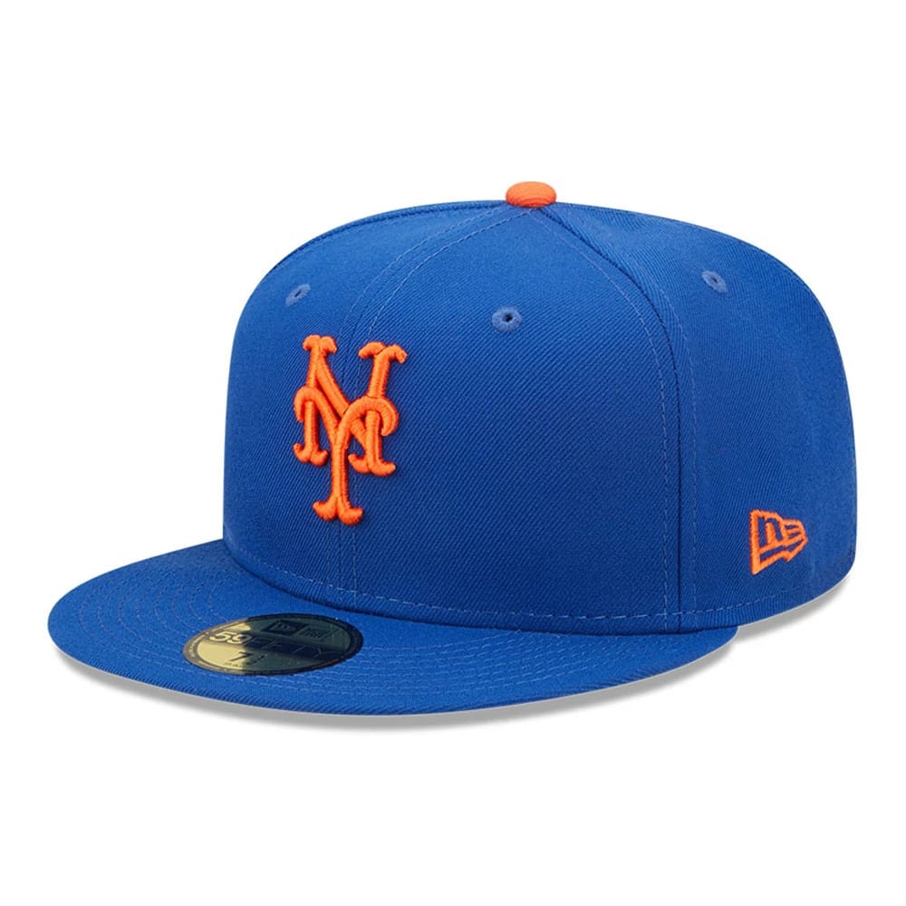 New York Mets AC Perf Blue 59FIFTY Fitted Cap-klyvox