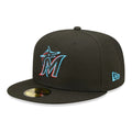 Miami Marlins Authentic On Field Game Black 59FIFTY Fitted Cap-klyvox