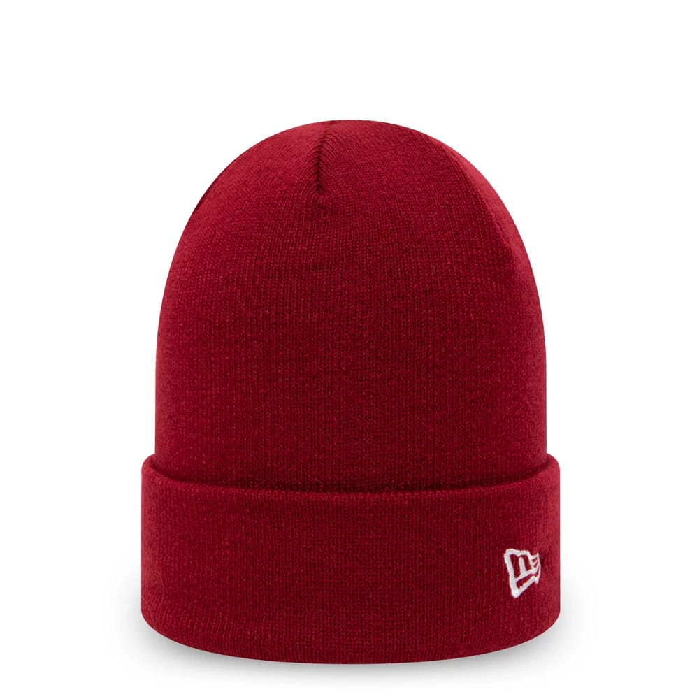 New Era Essential Maroon Cuff Beanie Hat-klyvox