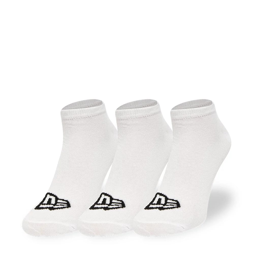 New Era Flag Sneaker 3 Pack White Socks-klyvox