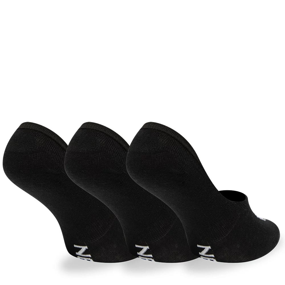 New Era Flag 3 Pack Invisible Black Socks-klyvox
