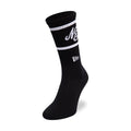 New Era Heritage Logo Black Crew Socks-klyvox
