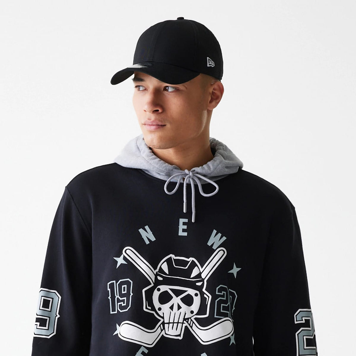 New Era Street Dangle Grey Pullover Hoodie-klyvox