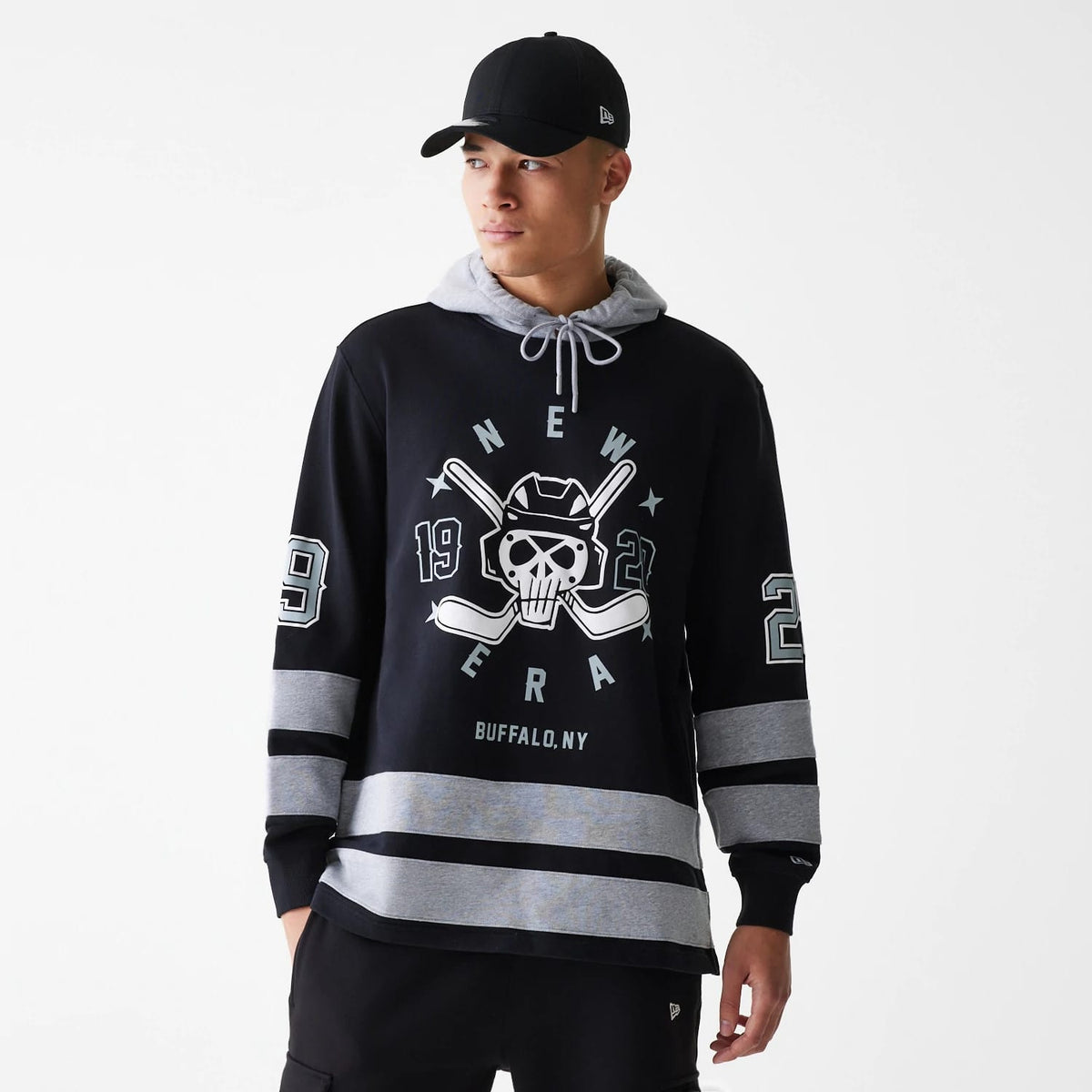 New Era Street Dangle Grey Pullover Hoodie-klyvox