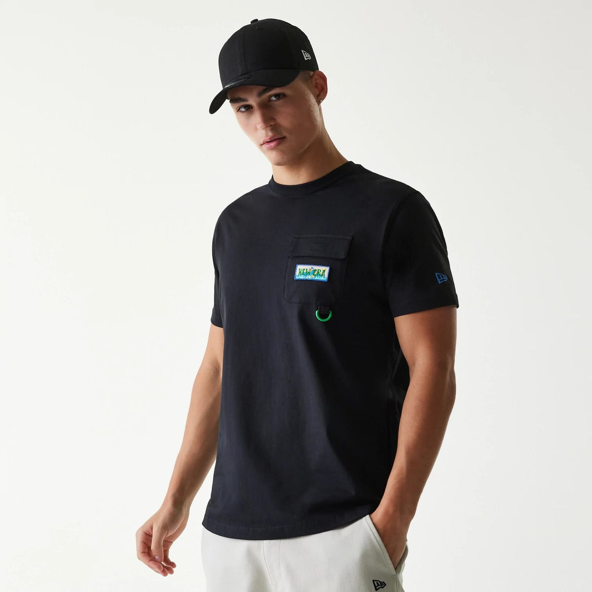 New Era Outdoor Earth Day Black Side Pocket T-Shirt-klyvox
