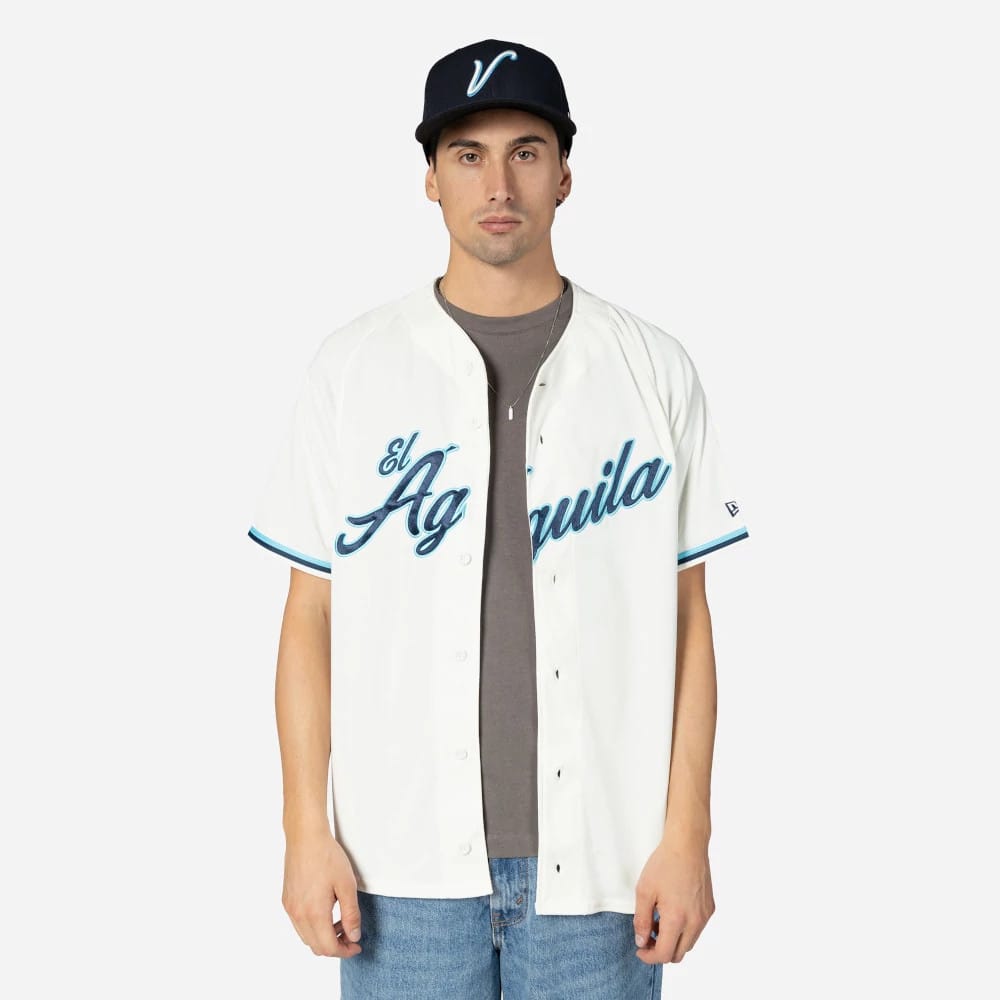 Veracruz Aguilas Mexico LMB On Field Cream On-Field Jersey-klyvox