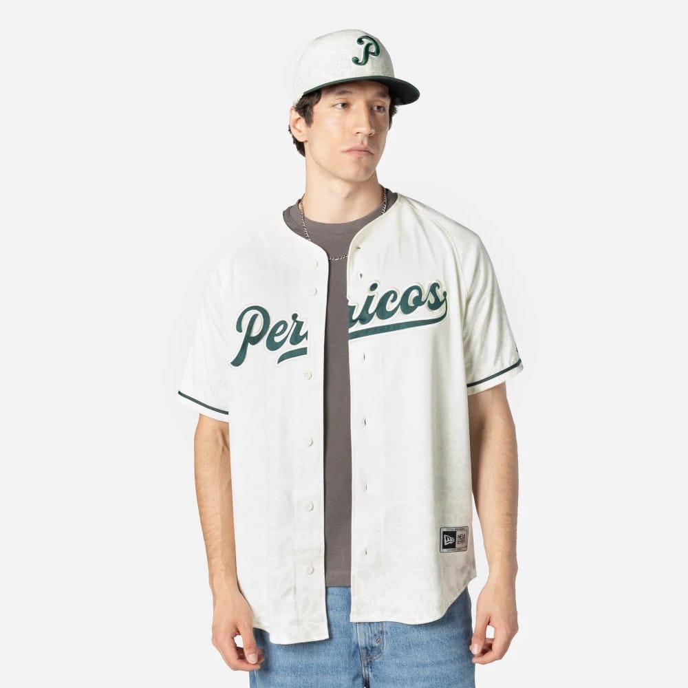 Puebla Pericos Mexico LMB On Field White On-Field Jersey-klyvox