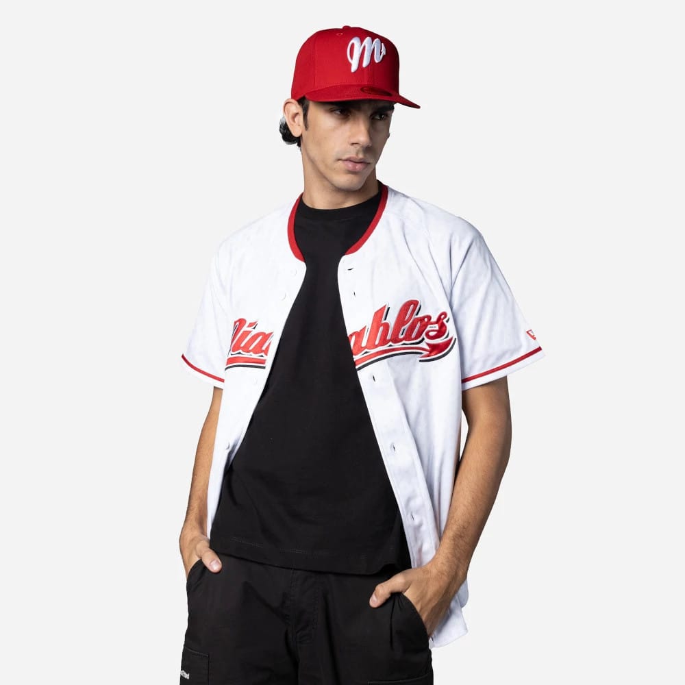 Mexico Diablos Mexico LMB On Field White On-Field Jersey-klyvox