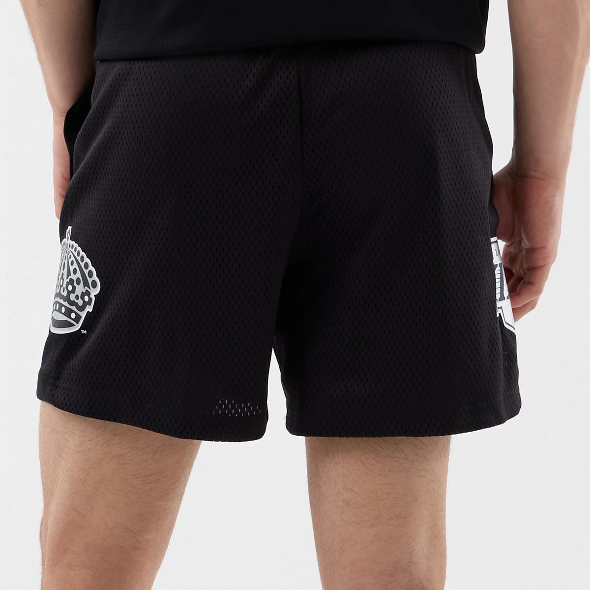 LA Kings NHL Street Culture Black Oversized Shorts-klyvox