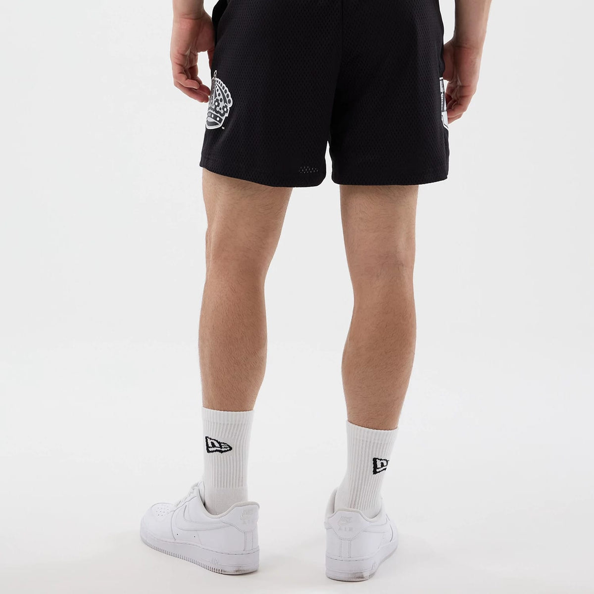 LA Kings NHL Street Culture Black Oversized Shorts-klyvox