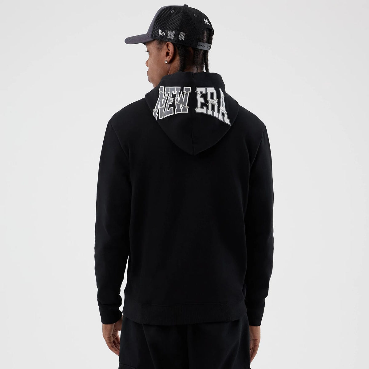 New Era Street Graphic Black Pullover Hoodie-klyvox