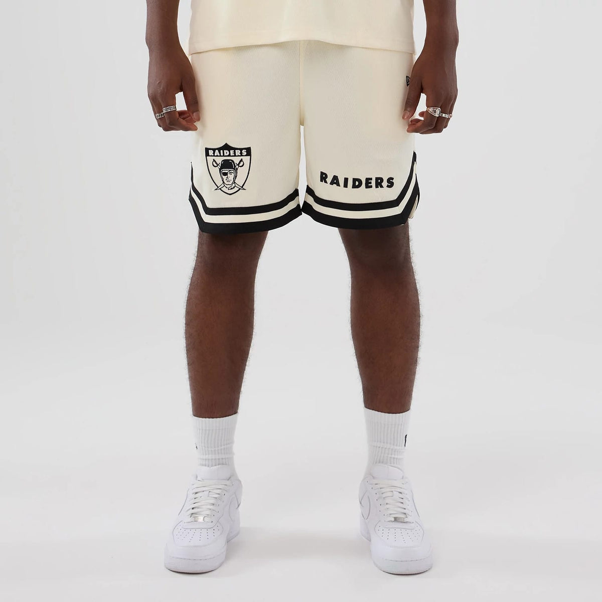 Las Vegas Raiders NFL Historic Cream Shorts-klyvox