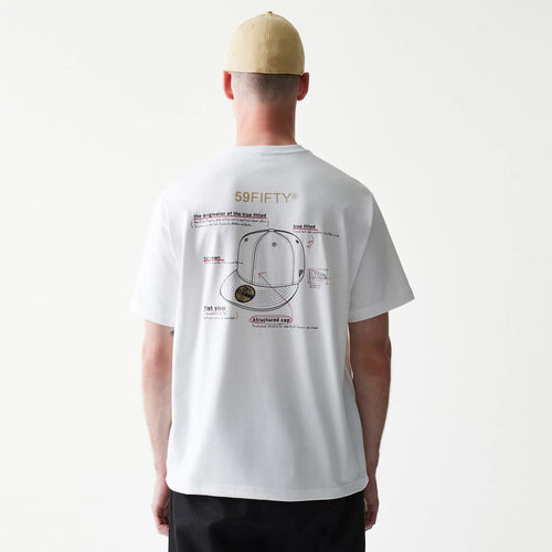 59FIFTY Fitted Cap Description Graphic White T-Shirt-klyvox