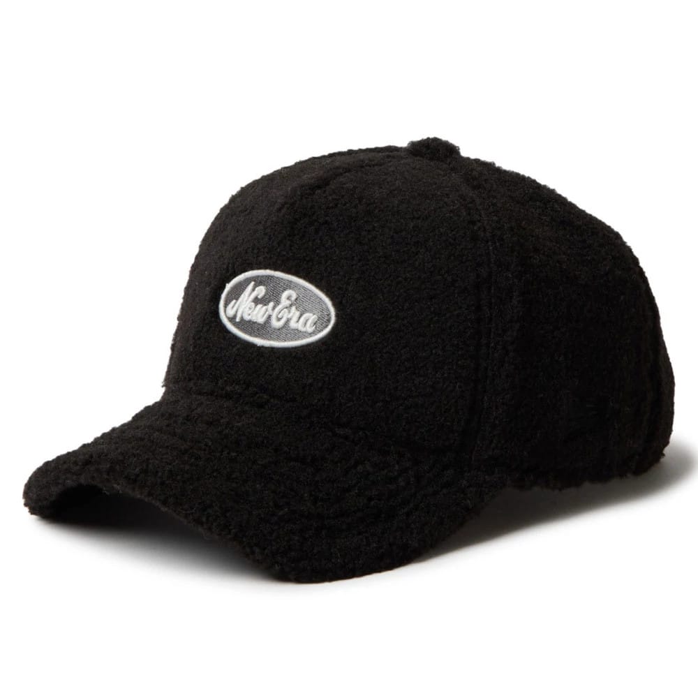 Womens New Era Oval Logo Boa Black 9FORTY A-Frame Adjustable Cap-klyvox