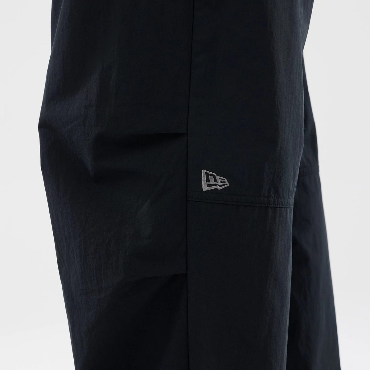 New Era Organic Black Parachute Trousers-klyvox
