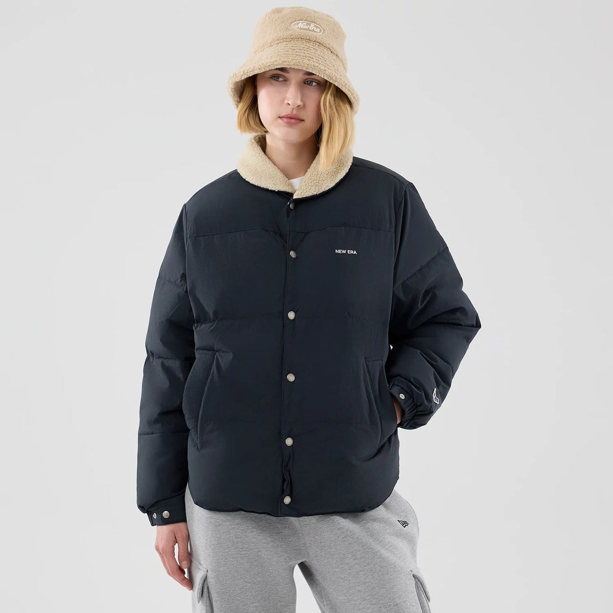 New Era Organic Boa Neck Navy Jacket-klyvox