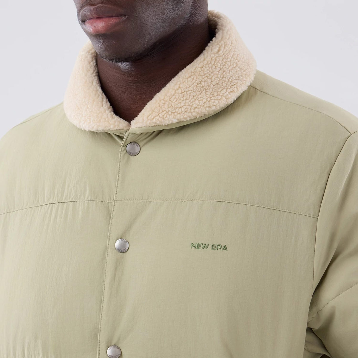 New Era Organic Boa Neck Khaki Jacket-klyvox
