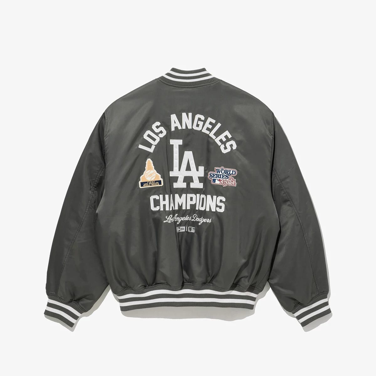 LA Dodgers MLB Grey Stadium Jacket-klyvox