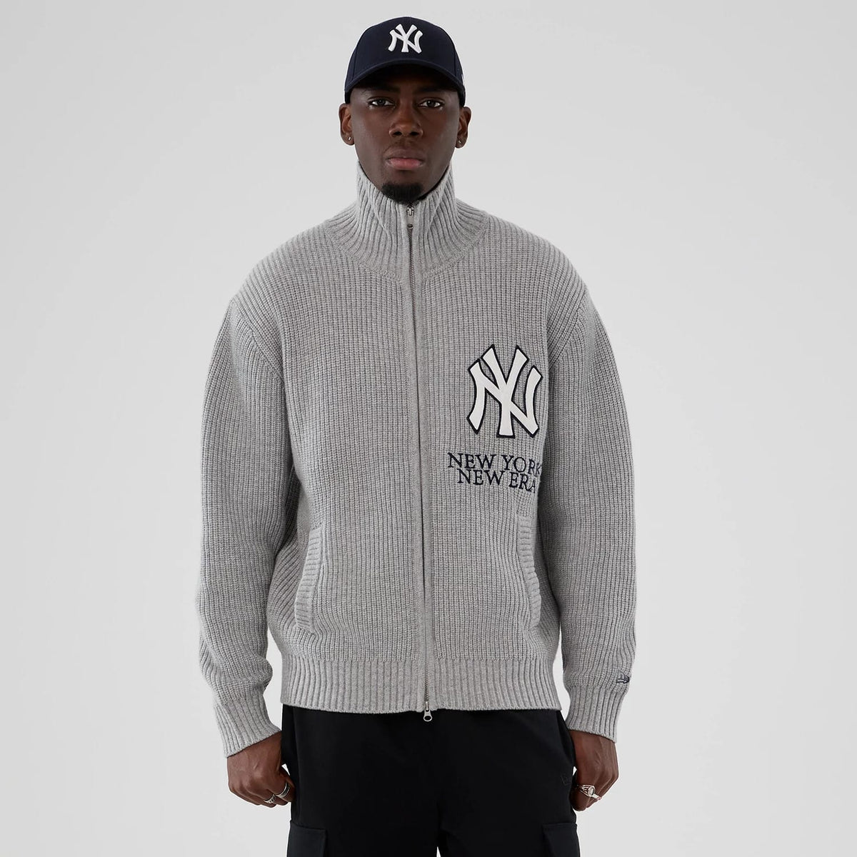 New York Yankees MLB Grey Cardigan-klyvox