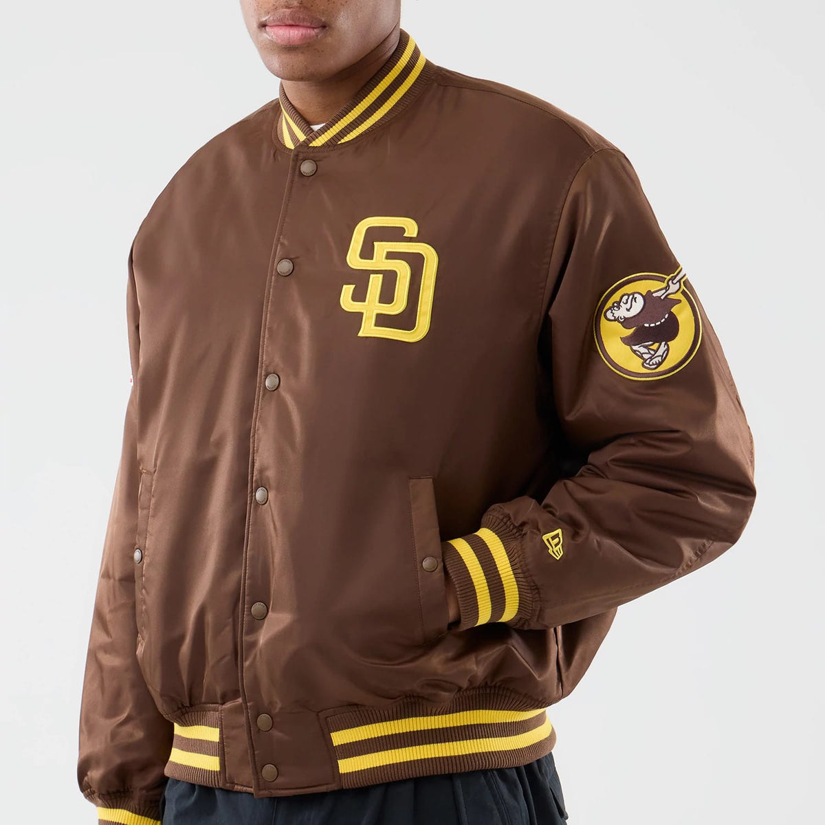 San Diego Padres MLB Authentic Dark Brown Stadium Jacket-klyvox