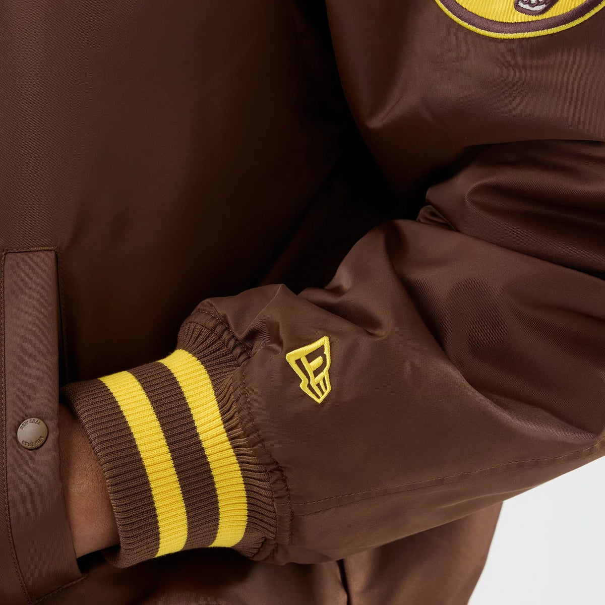 San Diego Padres MLB Authentic Dark Brown Stadium Jacket-klyvox