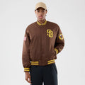 San Diego Padres MLB Authentic Dark Brown Stadium Jacket-klyvox