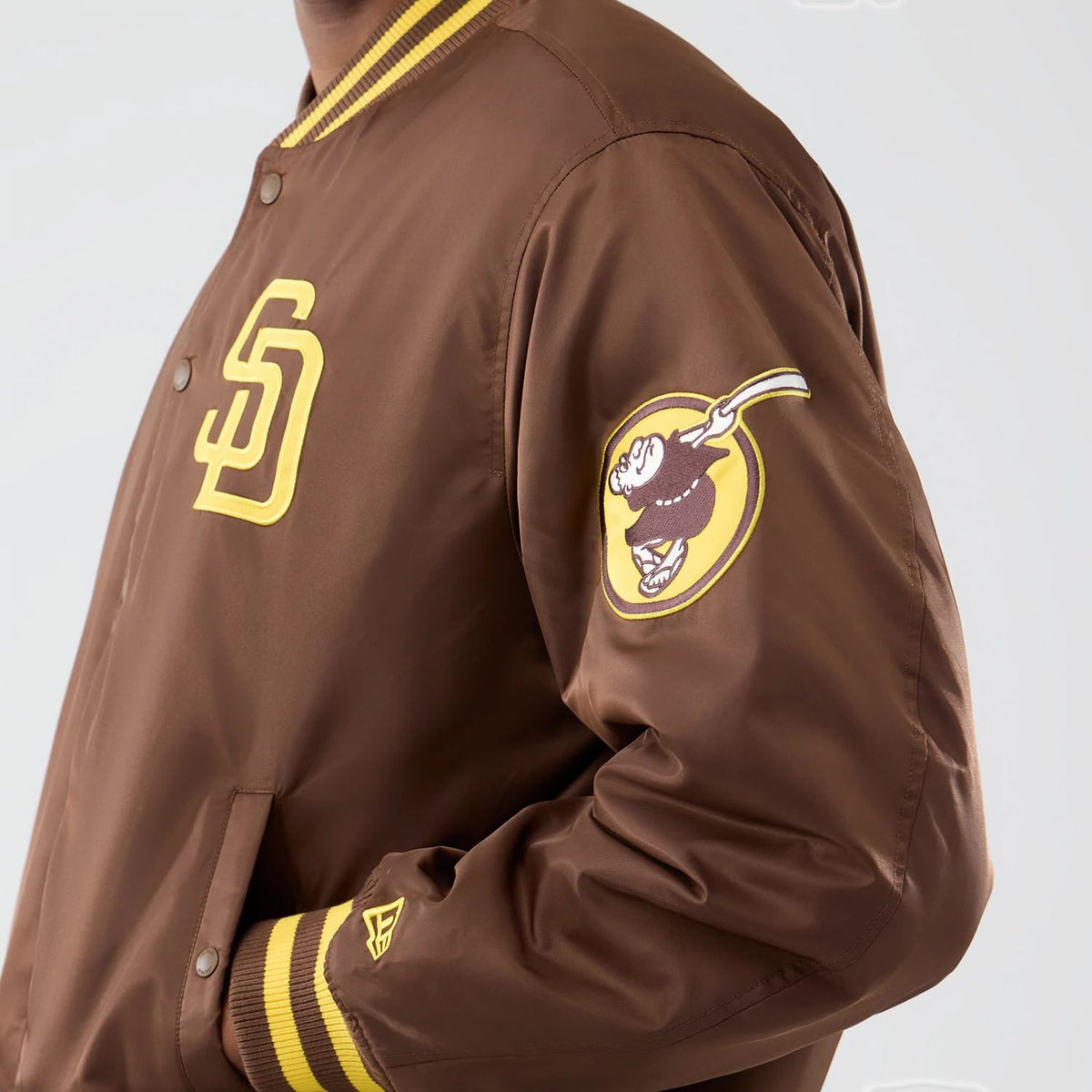 San Diego Padres MLB Authentic Dark Brown Stadium Jacket-klyvox
