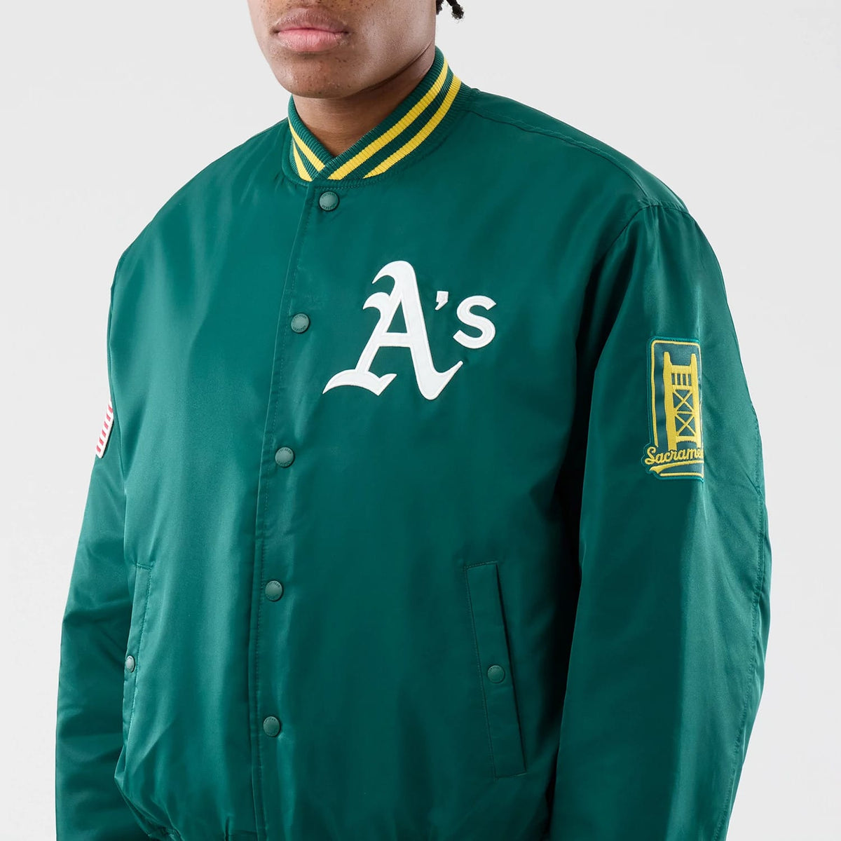 Oakland Athletics MLB Authentic Green Stadium Jacket-klyvox