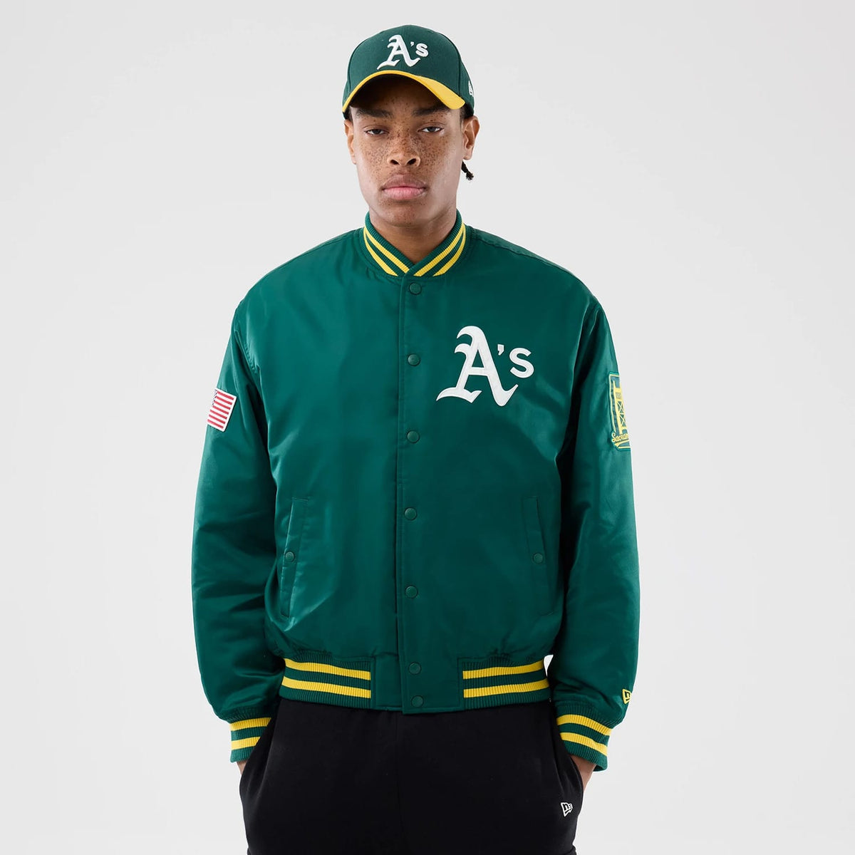 Oakland Athletics MLB Authentic Green Stadium Jacket-klyvox