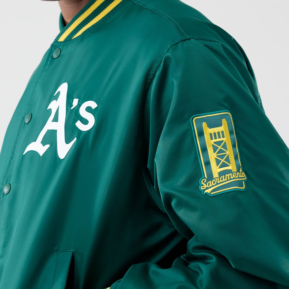 Oakland Athletics MLB Authentic Green Stadium Jacket-klyvox