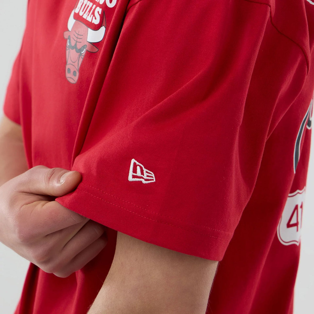 Chicago Bulls NBA logo Red T-Shirt-klyvox