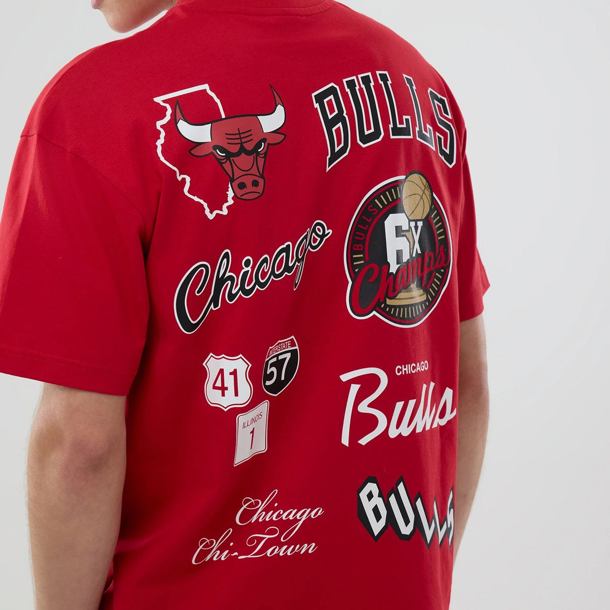 Chicago Bulls NBA logo Red T-Shirt-klyvox