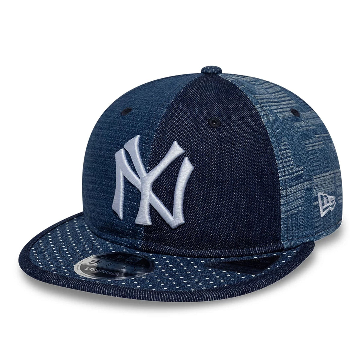 New York Yankees MLB Multi Denim Dark Blue Retro Crown 9FIFTY Adjustable Cap-klyvox