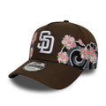 San Diego Padres MLB Sakura Dark Brown 9FORTY A-Frame Adjustable Cap-klyvox
