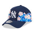 New York Yankees MLB Sakura Dark Blue 9FORTY A-Frame Adjustable Cap-klyvox