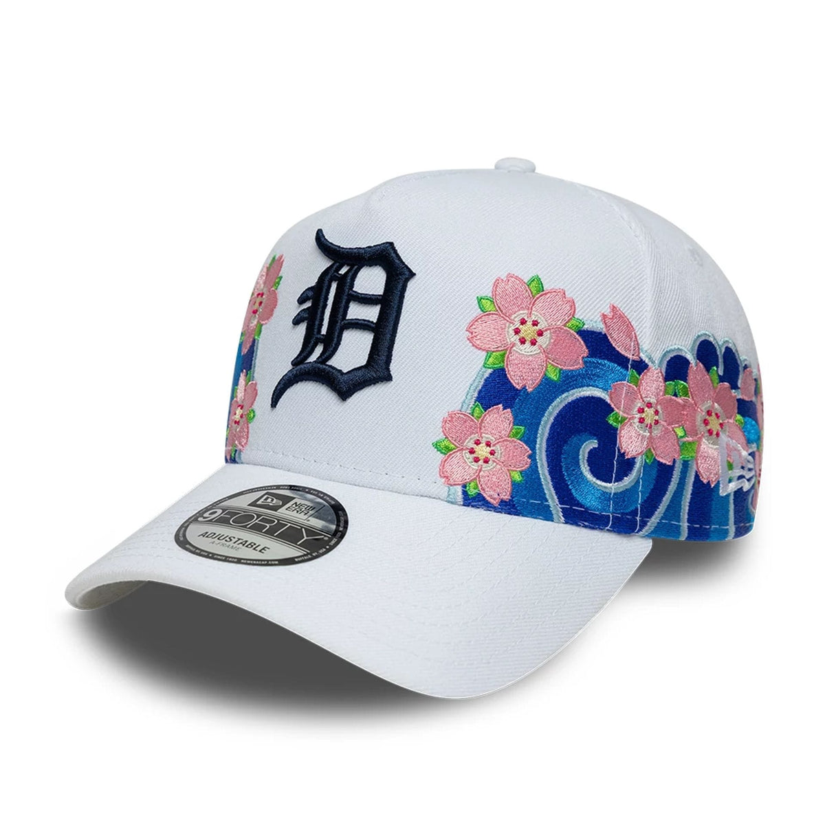 Detroit Tigers MLB Sakura White 9FORTY A-Frame Adjustable Cap-klyvox