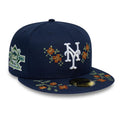 New York Mets MLB Garden Dark Blue 59FIFTY Fitted Cap-klyvox