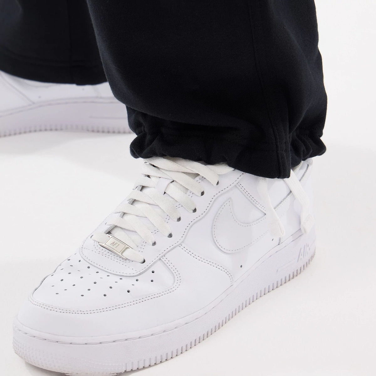 New Era Black Straight Legged Joggers-klyvox
