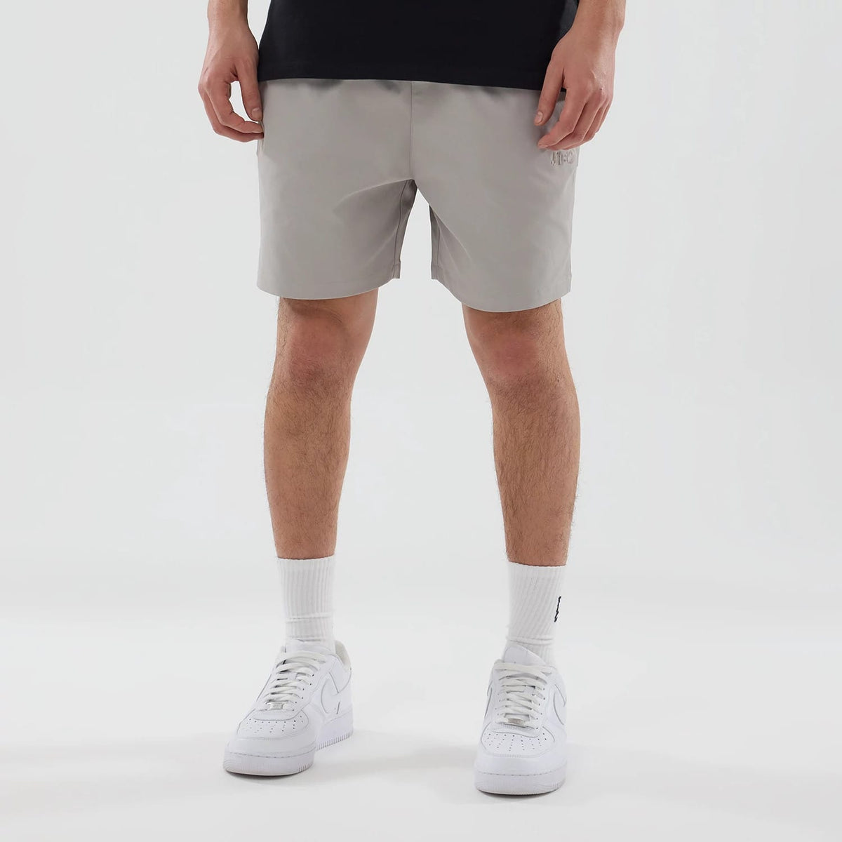 New Era NEC Logo Beige Oversized Shorts-klyvox