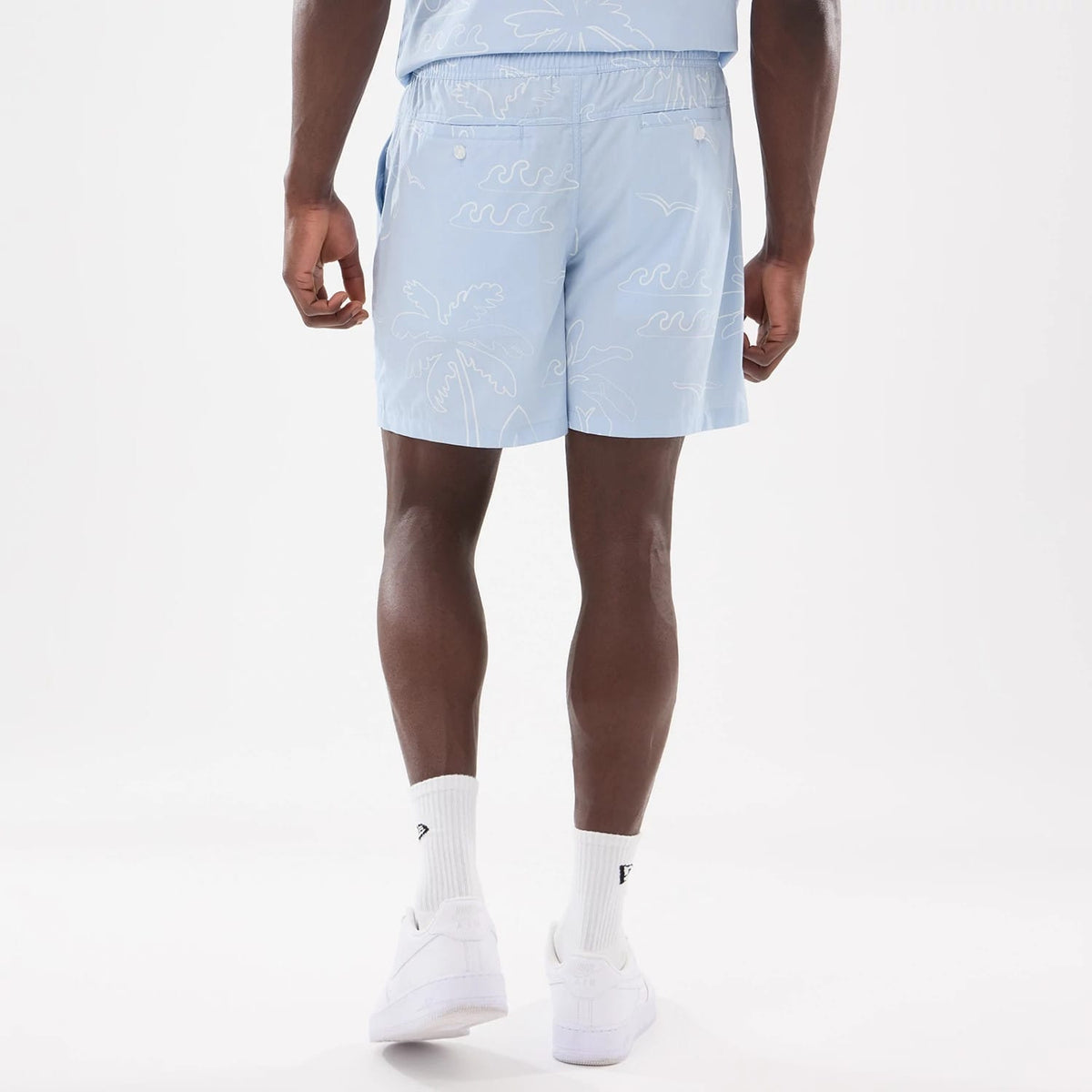 New Era Resort Blue Oversized Shorts-klyvox